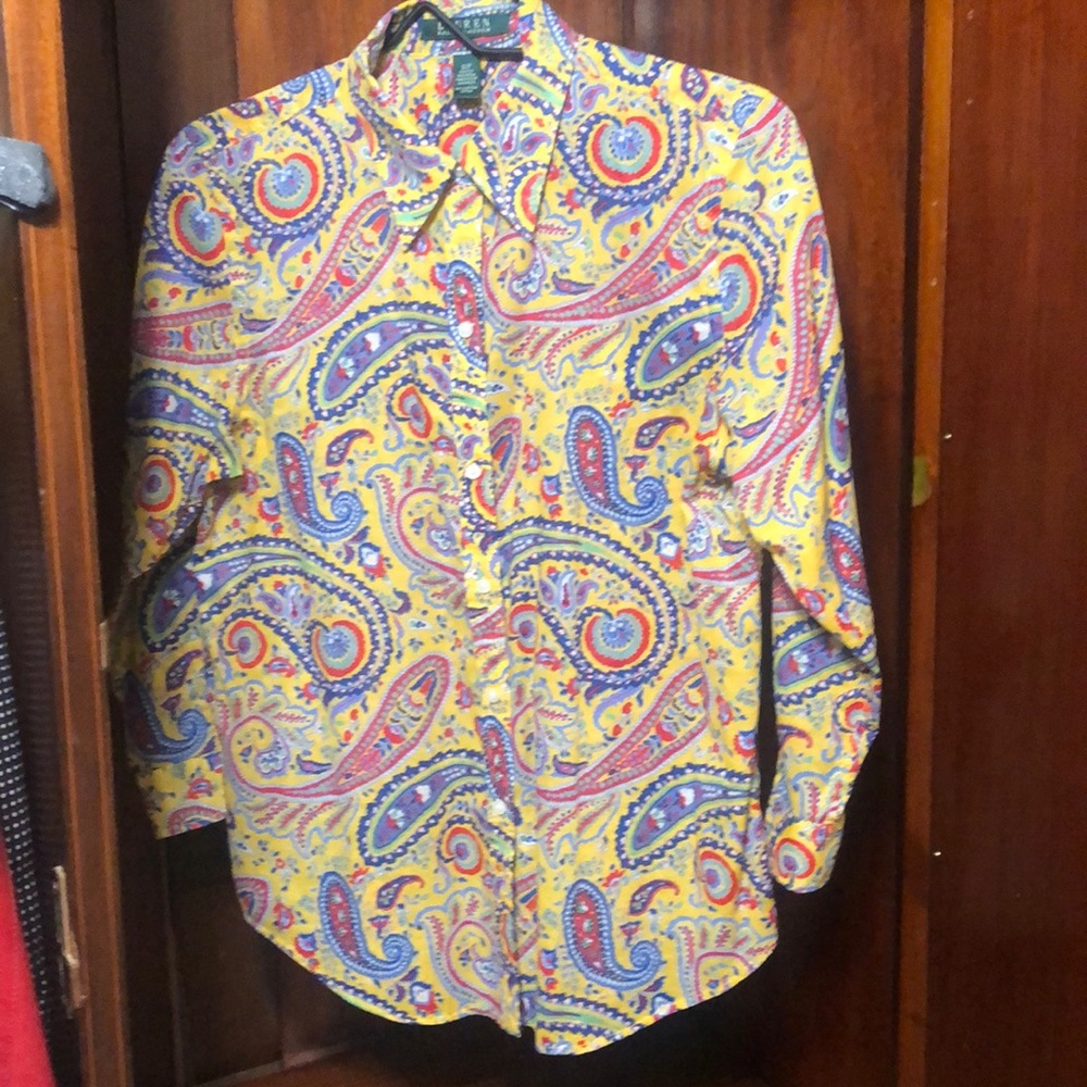 Button down 3/4 sleeve oxford